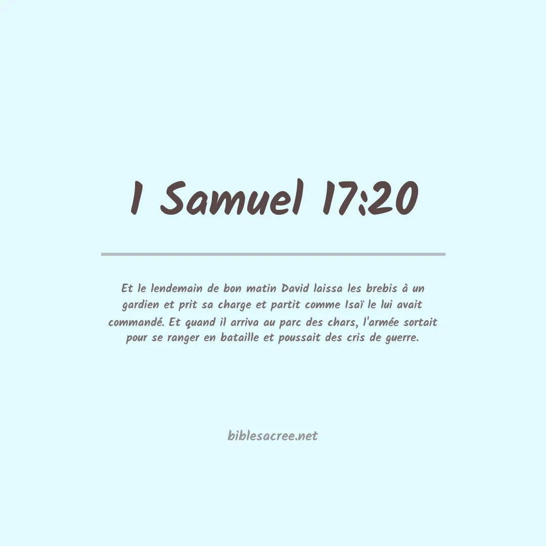1 Samuel - 17:20