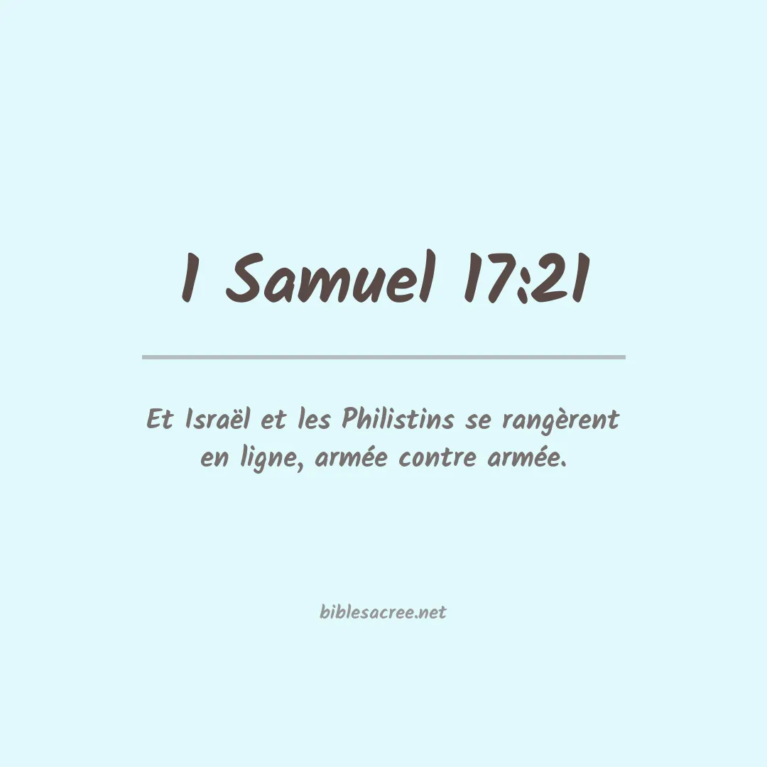 1 Samuel - 17:21