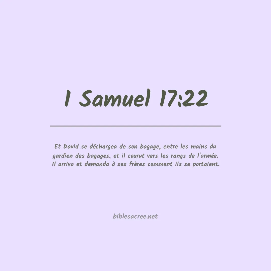 1 Samuel - 17:22