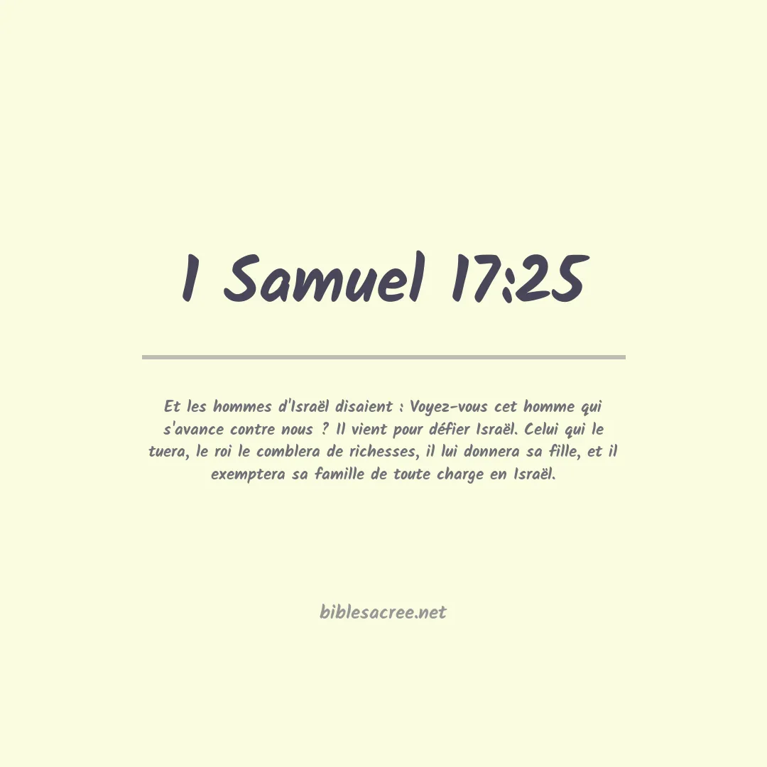 1 Samuel - 17:25