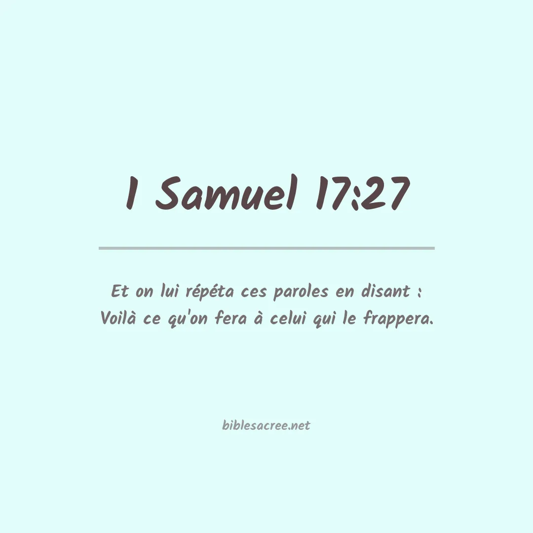 1 Samuel - 17:27