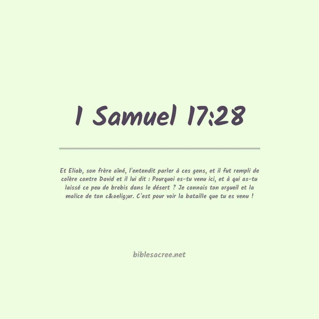 1 Samuel - 17:28
