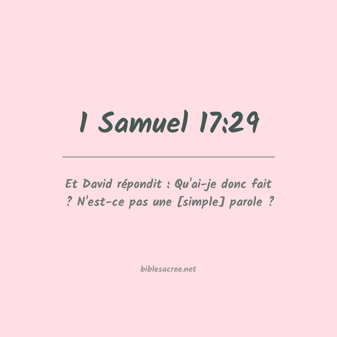 1 Samuel - 17:29