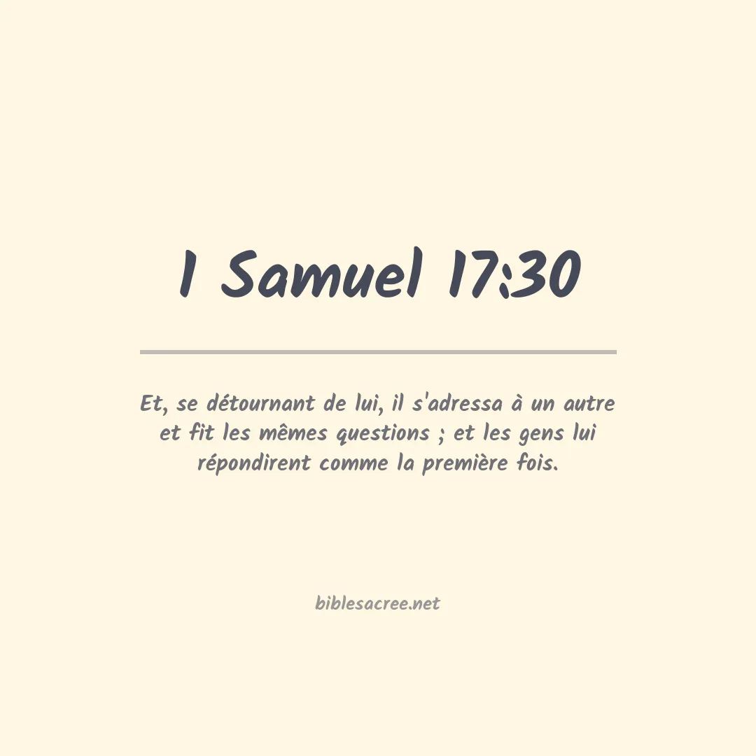 1 Samuel - 17:30