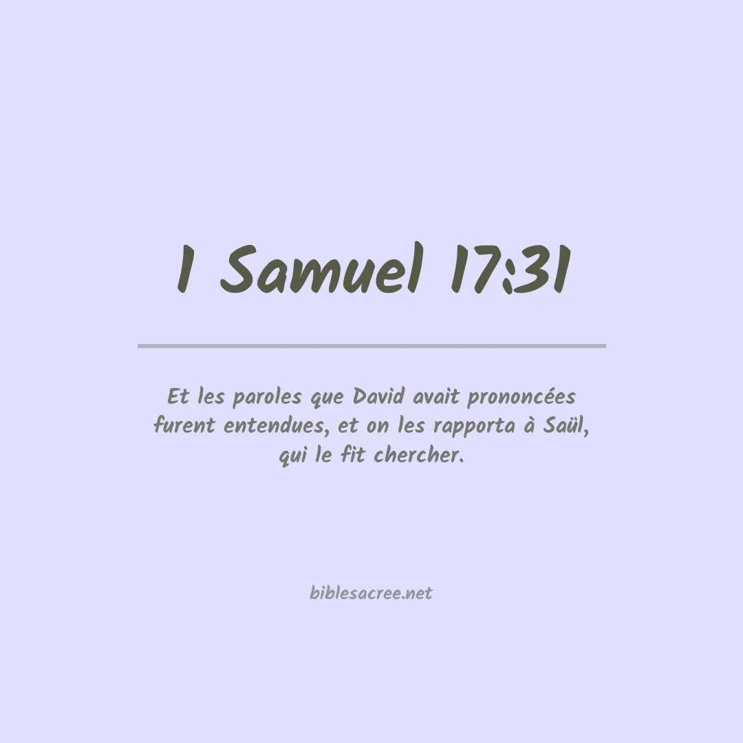 1 Samuel - 17:31