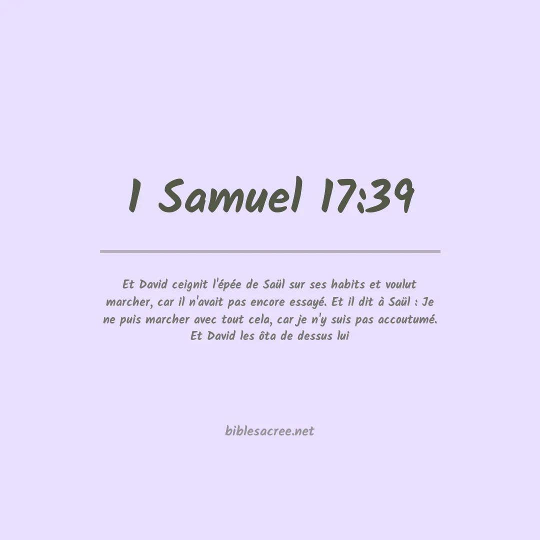 1 Samuel - 17:39