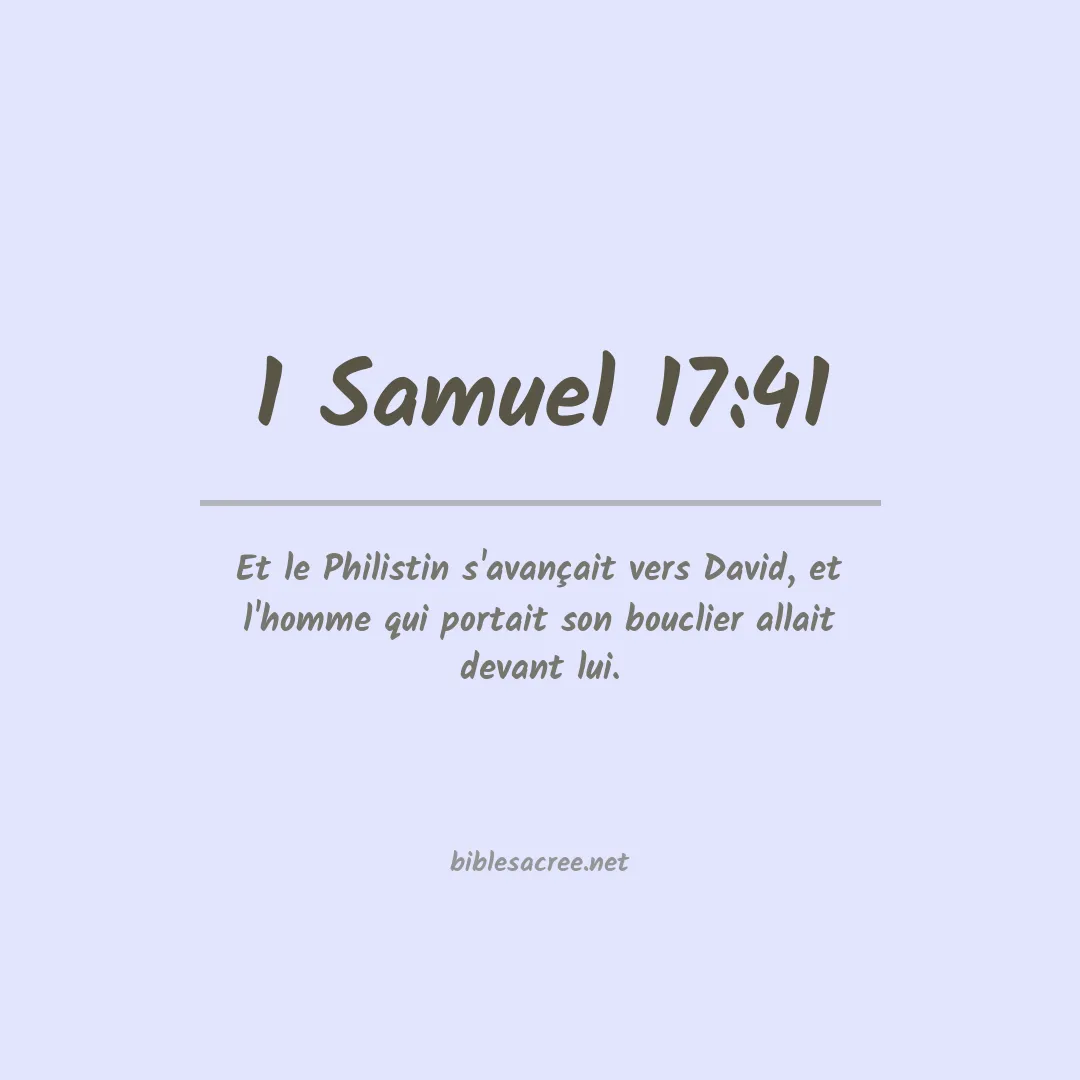 1 Samuel - 17:41