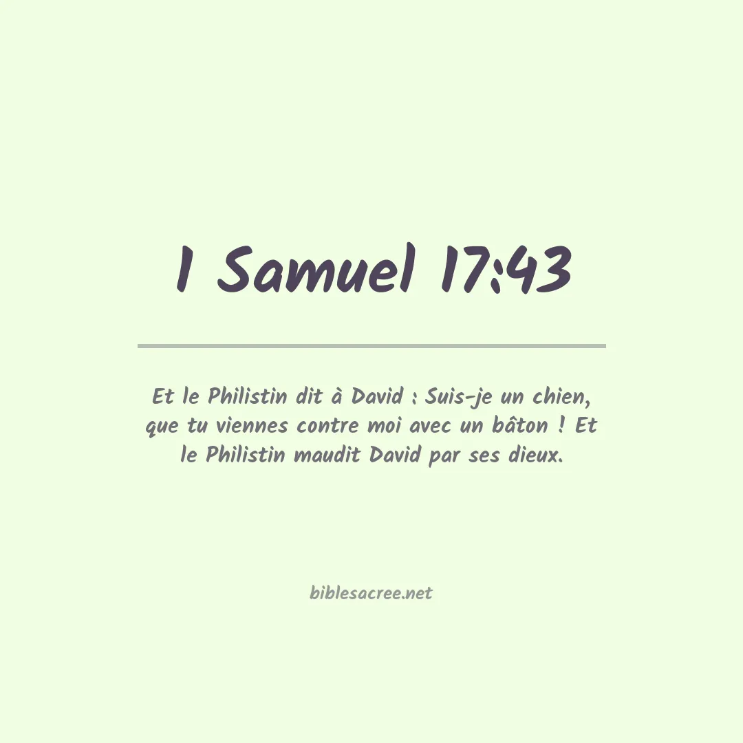 1 Samuel - 17:43