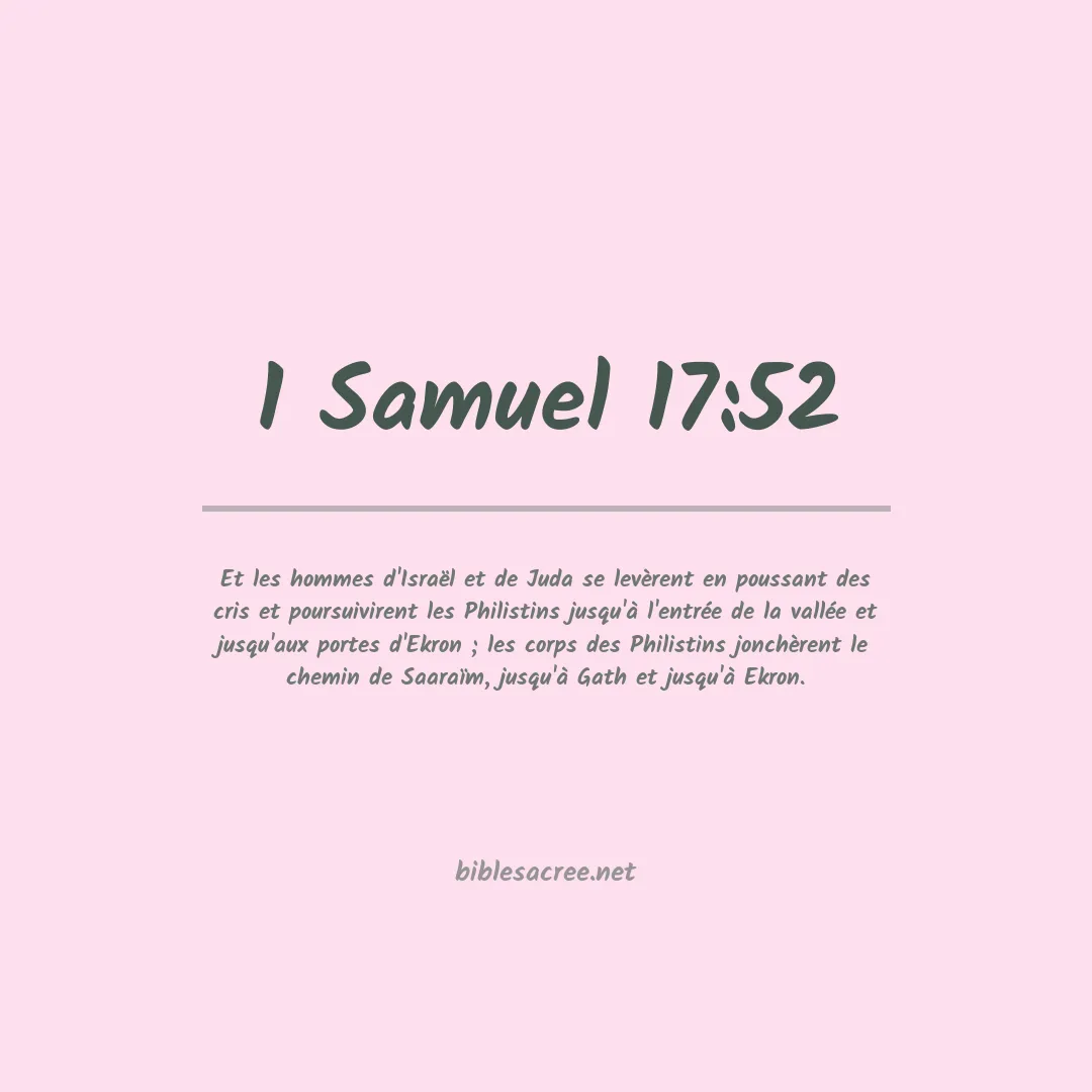 1 Samuel - 17:52