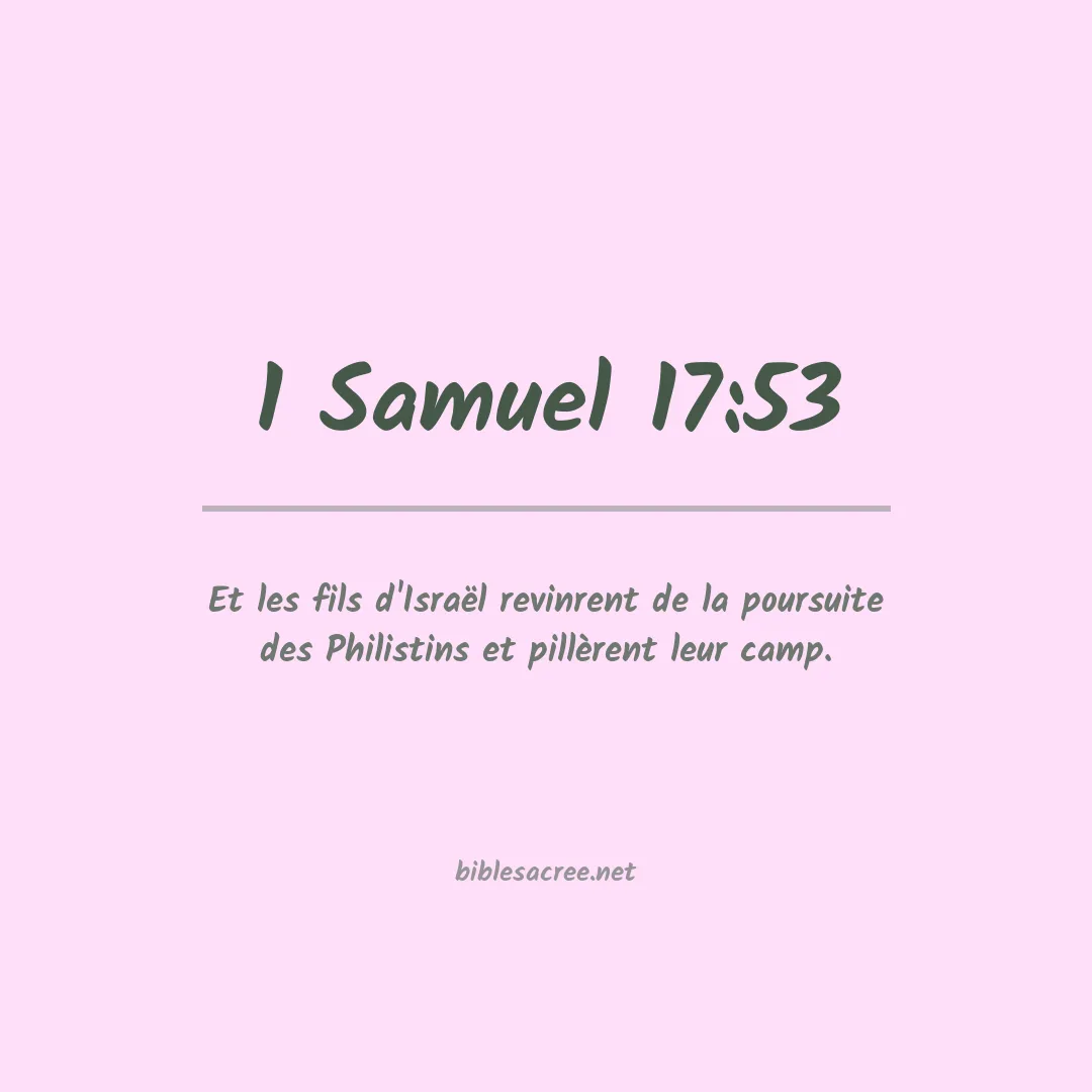1 Samuel - 17:53