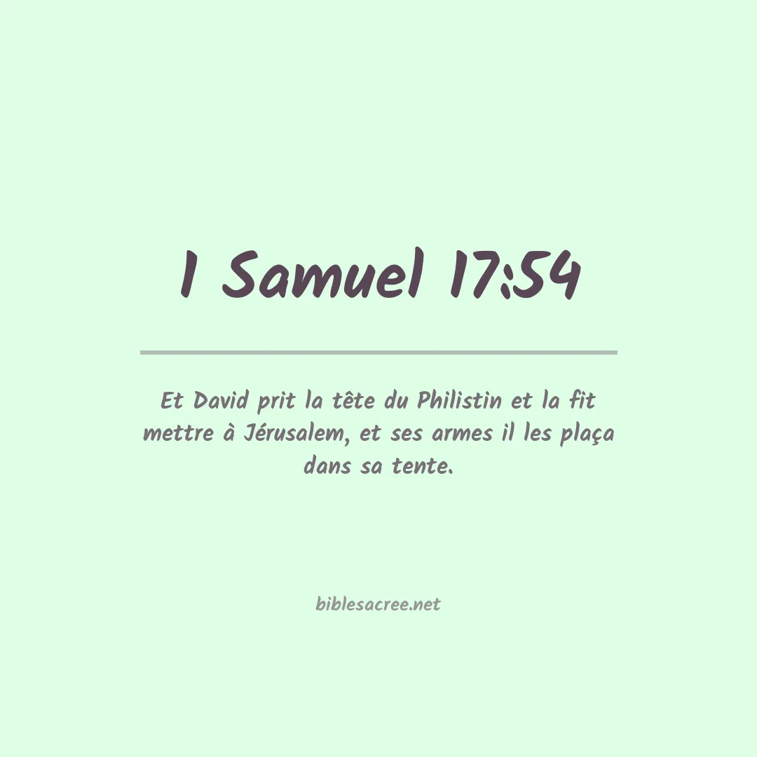 1 Samuel - 17:54