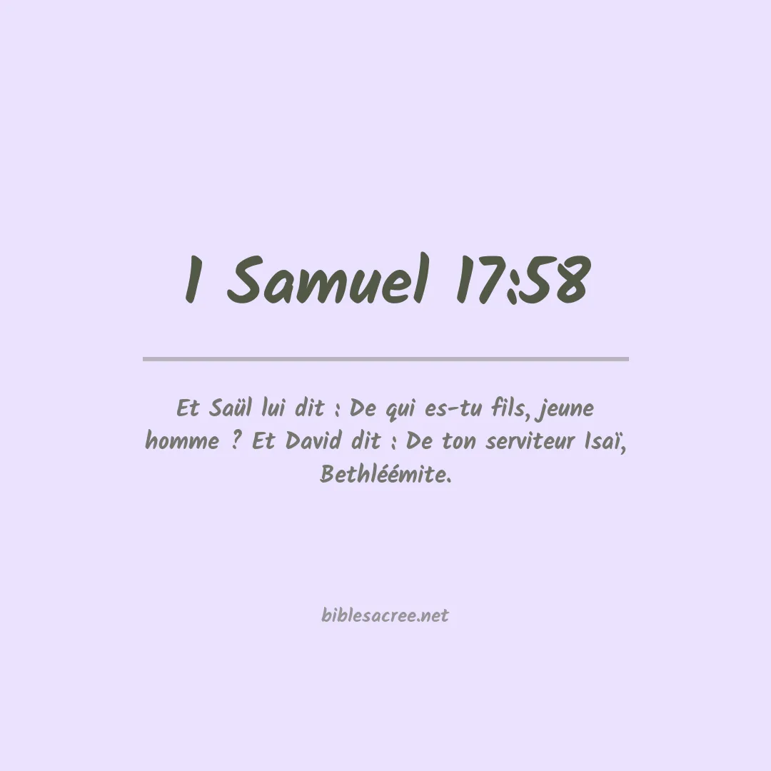 1 Samuel - 17:58
