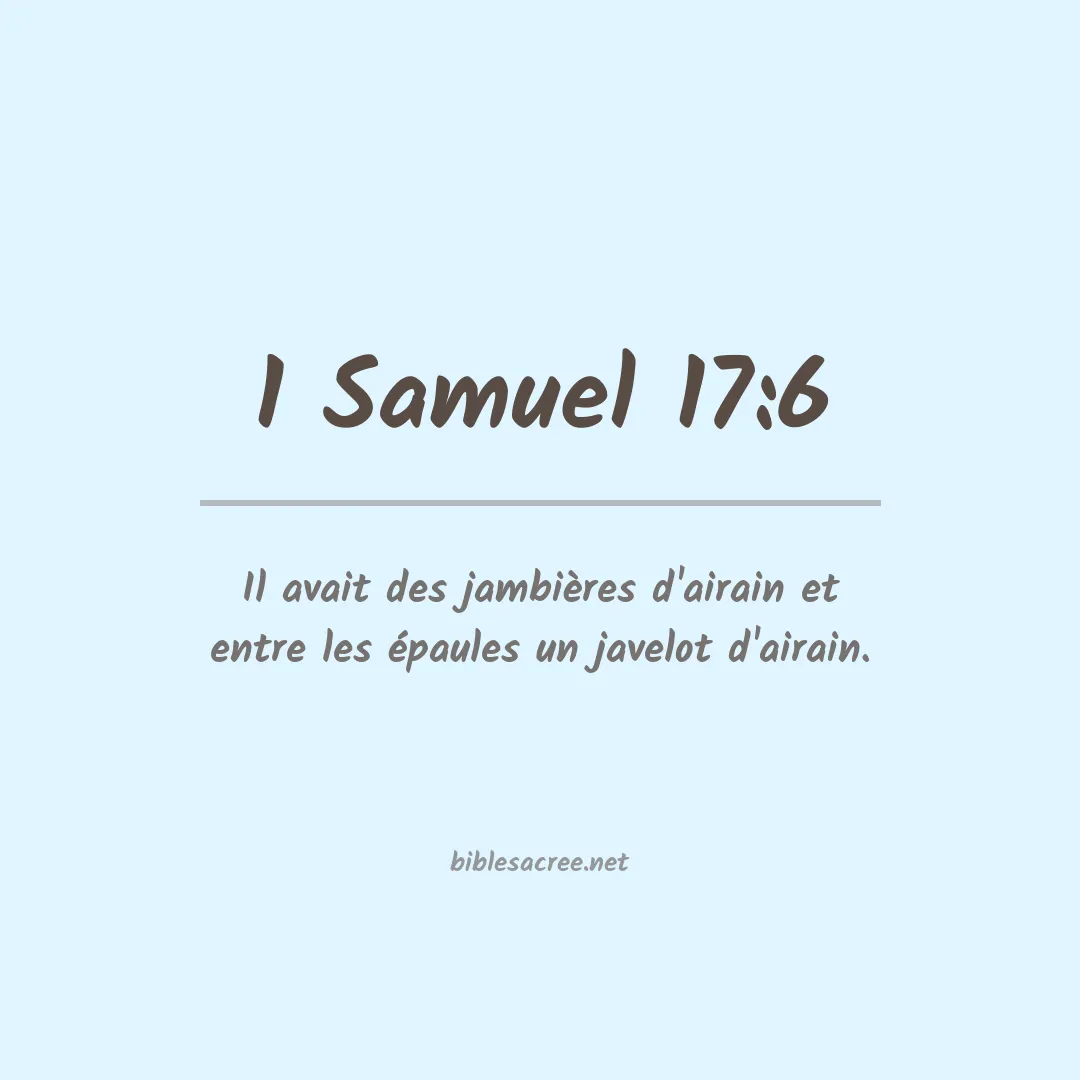 1 Samuel - 17:6