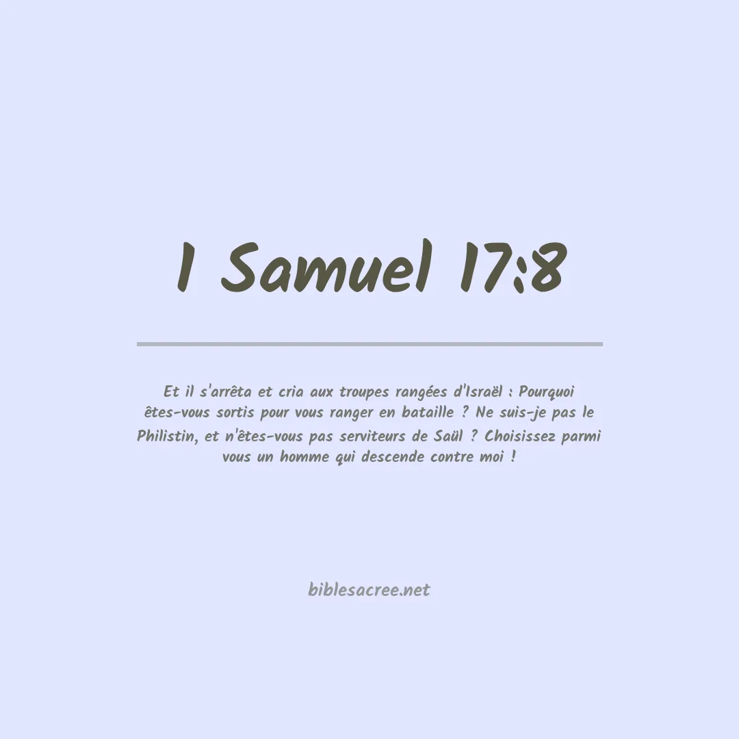 1 Samuel - 17:8