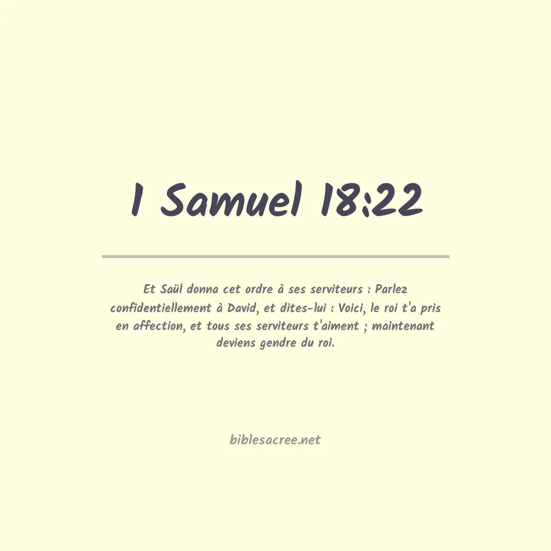 1 Samuel - 18:22