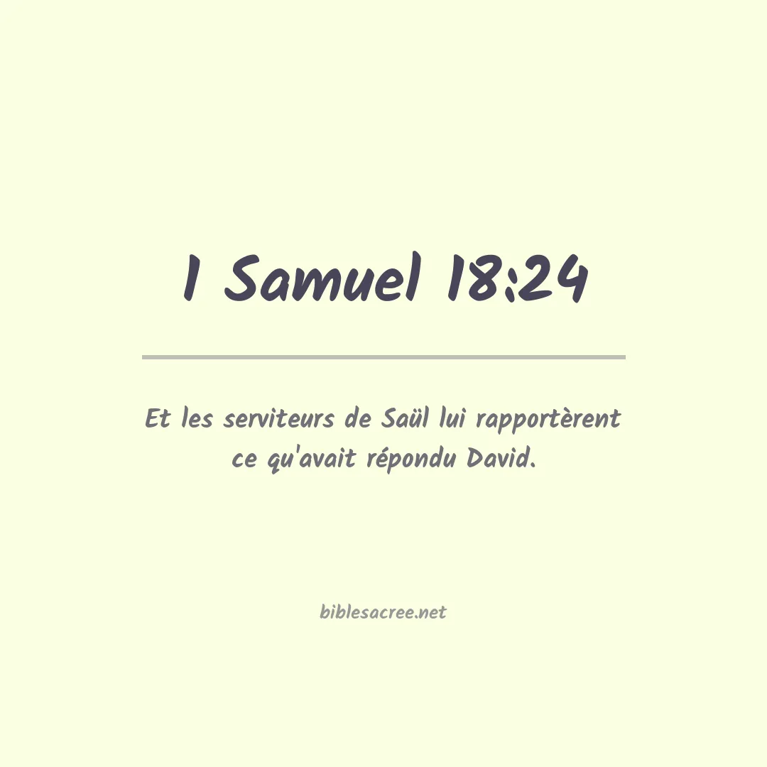 1 Samuel - 18:24