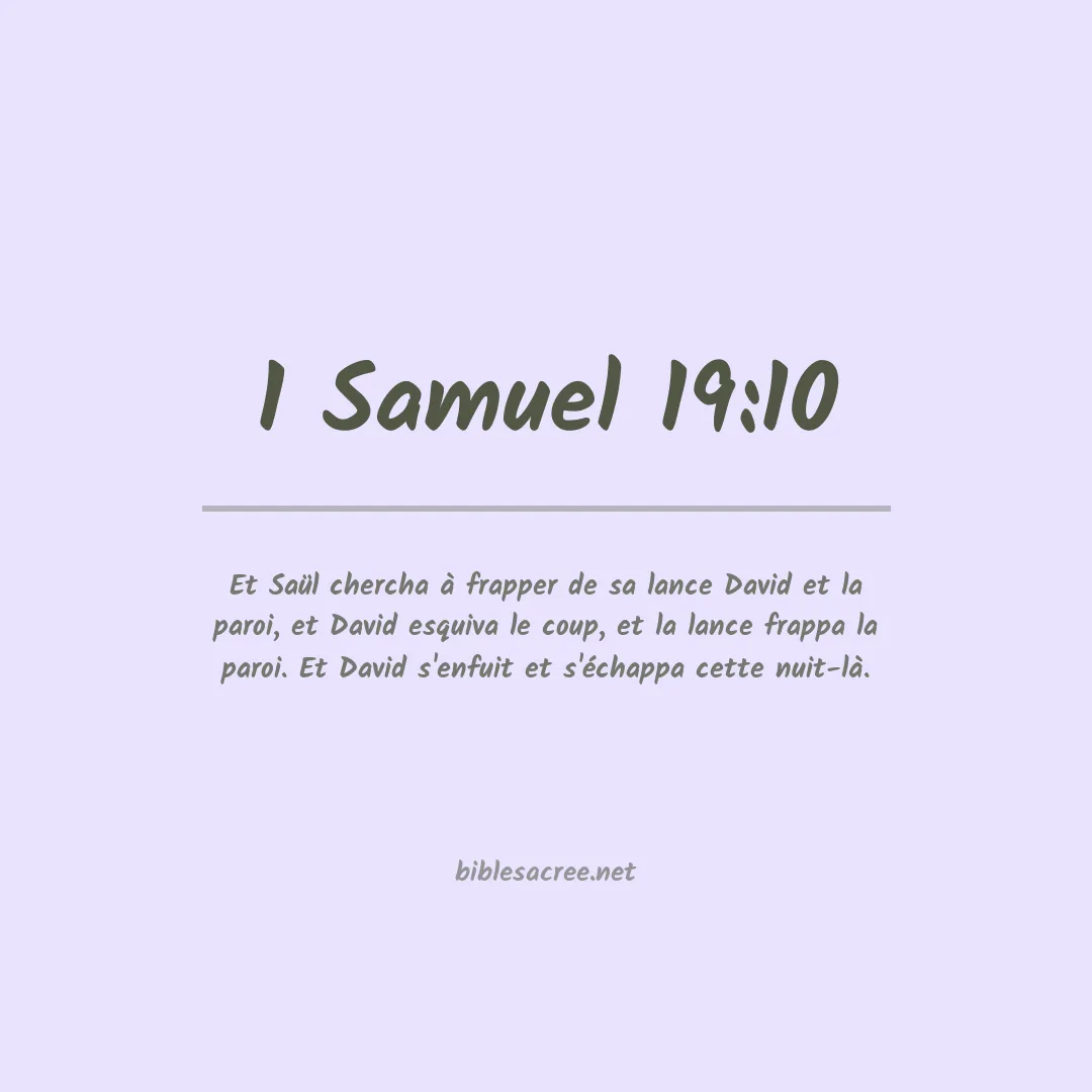 1 Samuel - 19:10