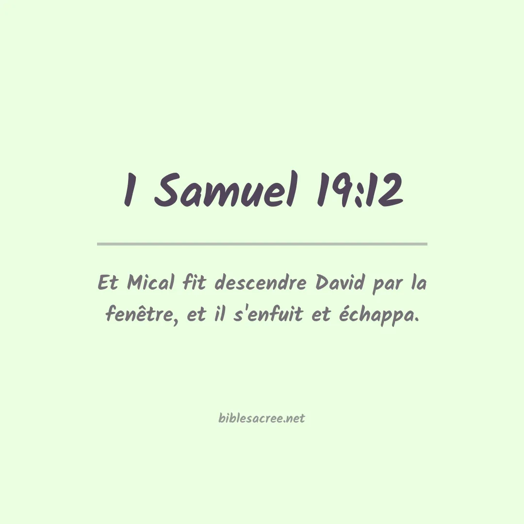 1 Samuel - 19:12