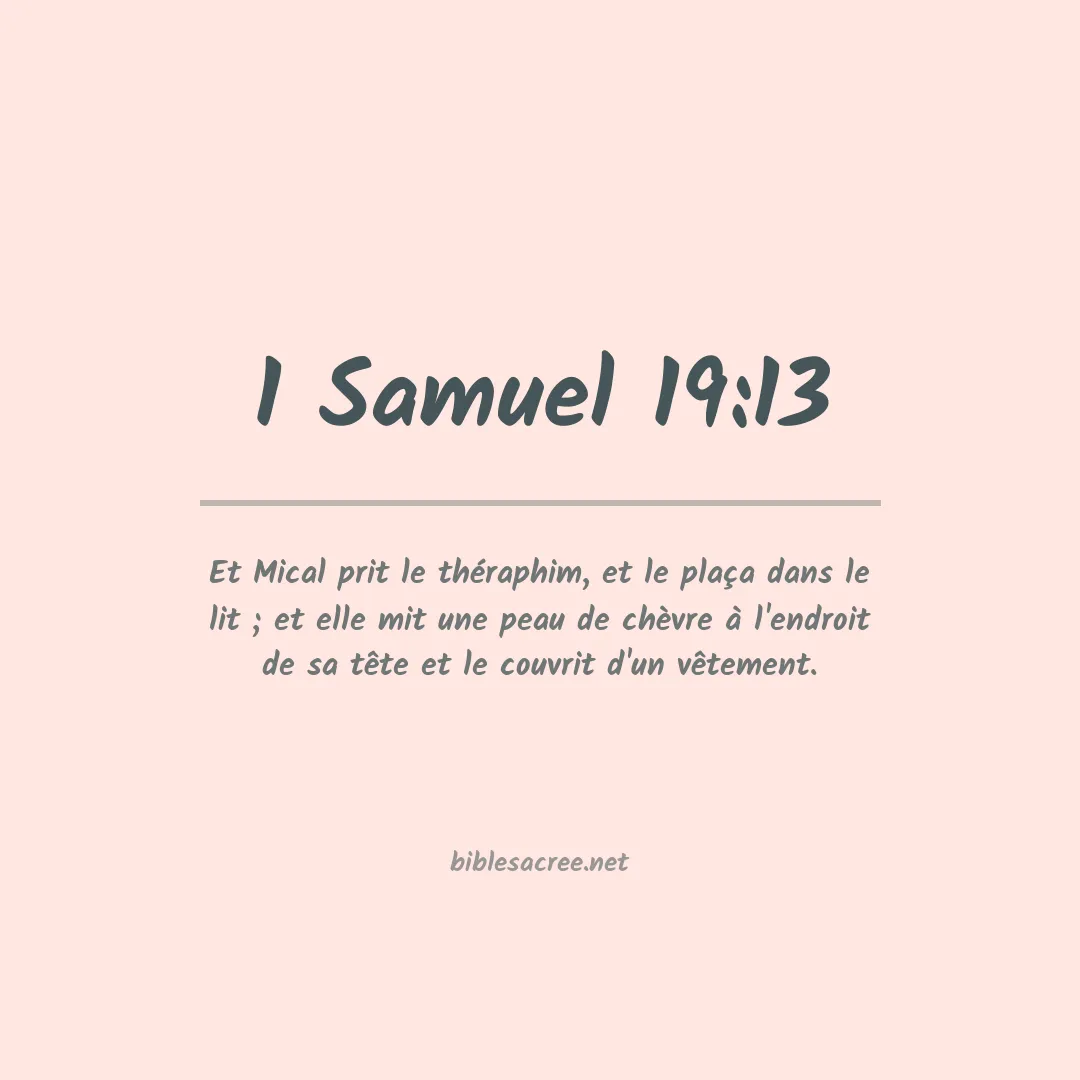 1 Samuel - 19:13