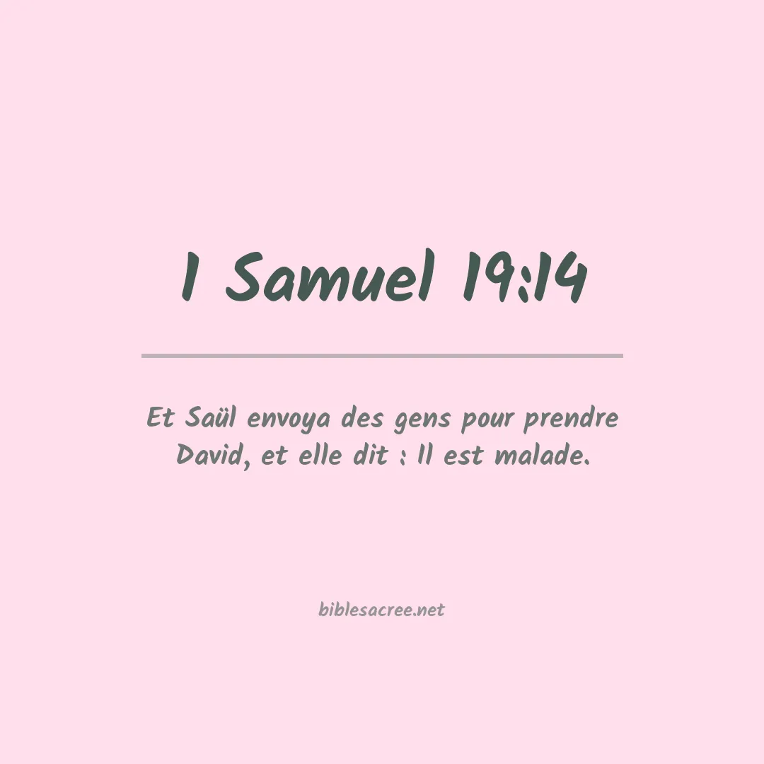 1 Samuel - 19:14