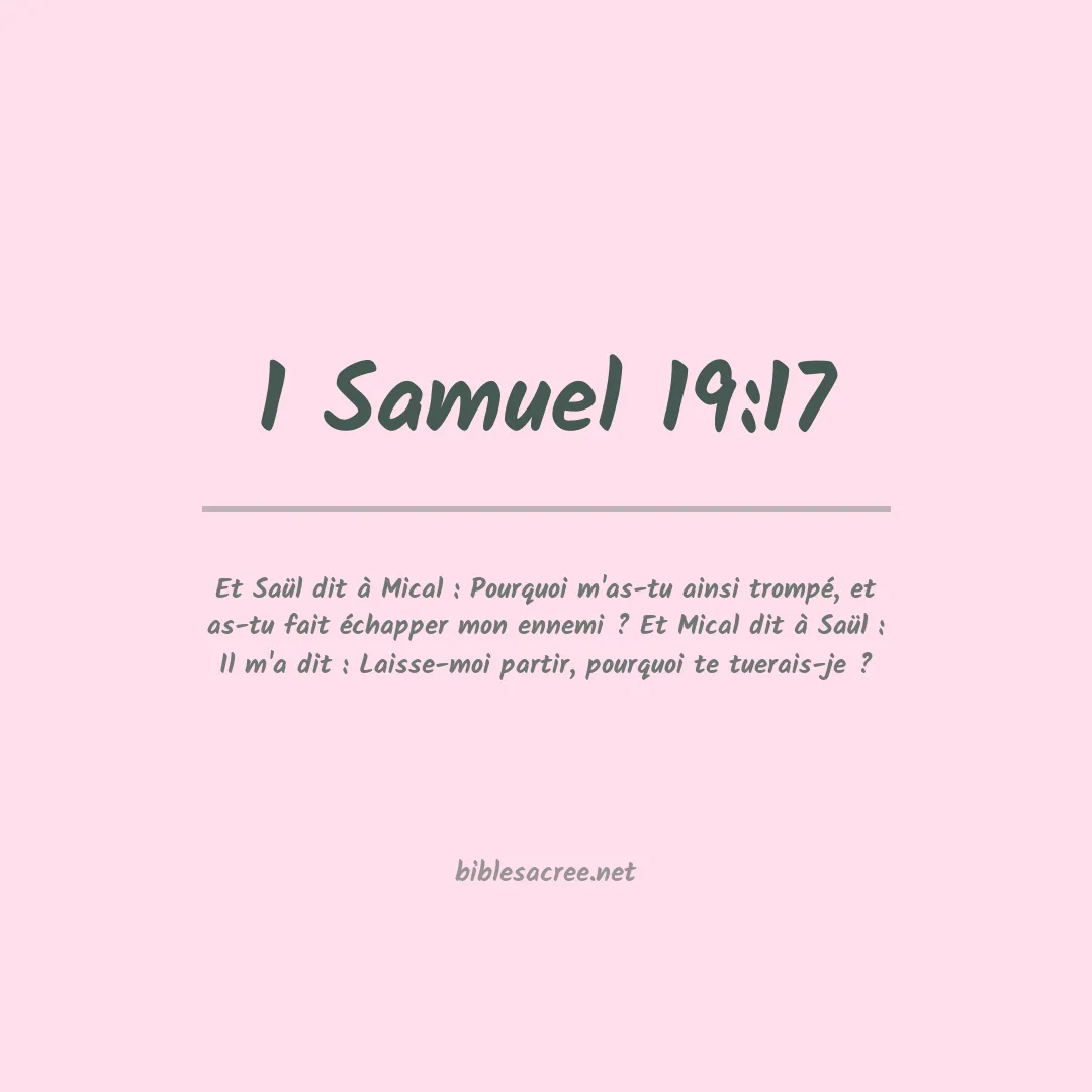 1 Samuel - 19:17