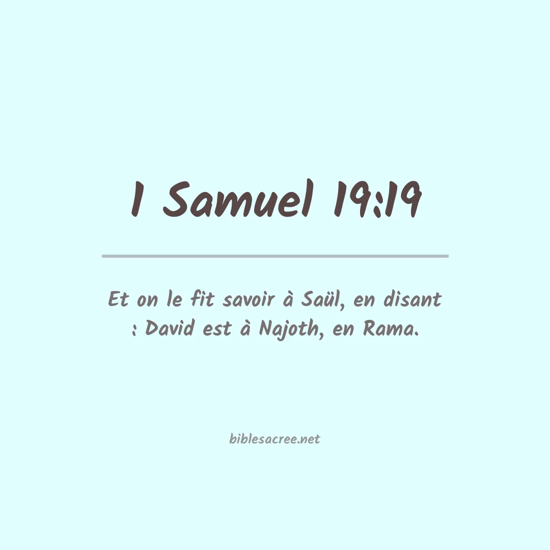 1 Samuel - 19:19