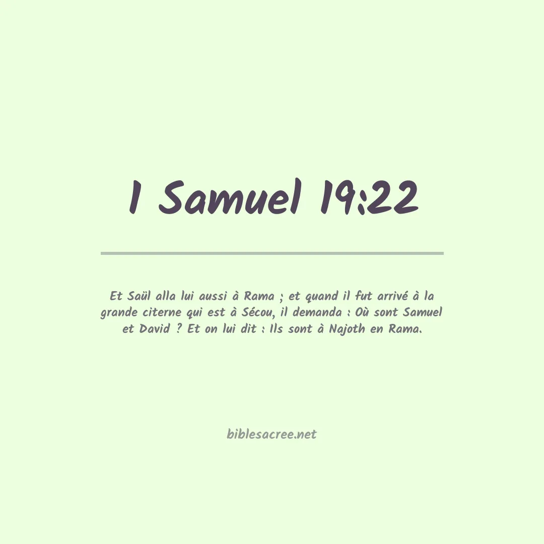 1 Samuel - 19:22
