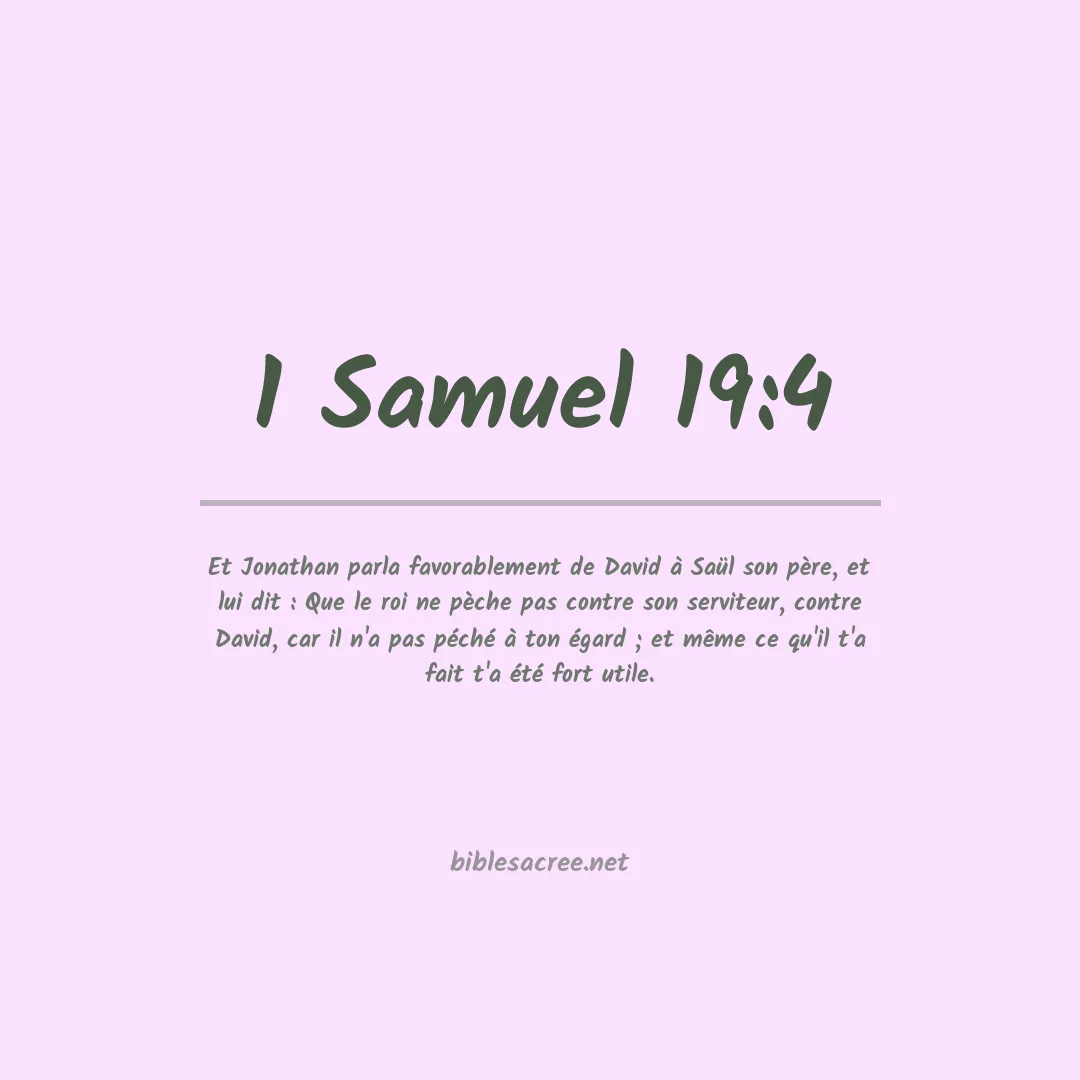 1 Samuel - 19:4
