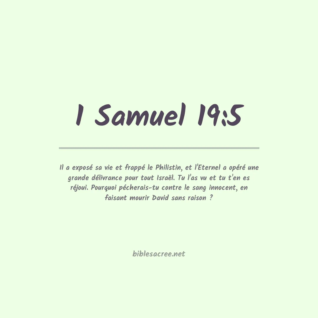1 Samuel - 19:5