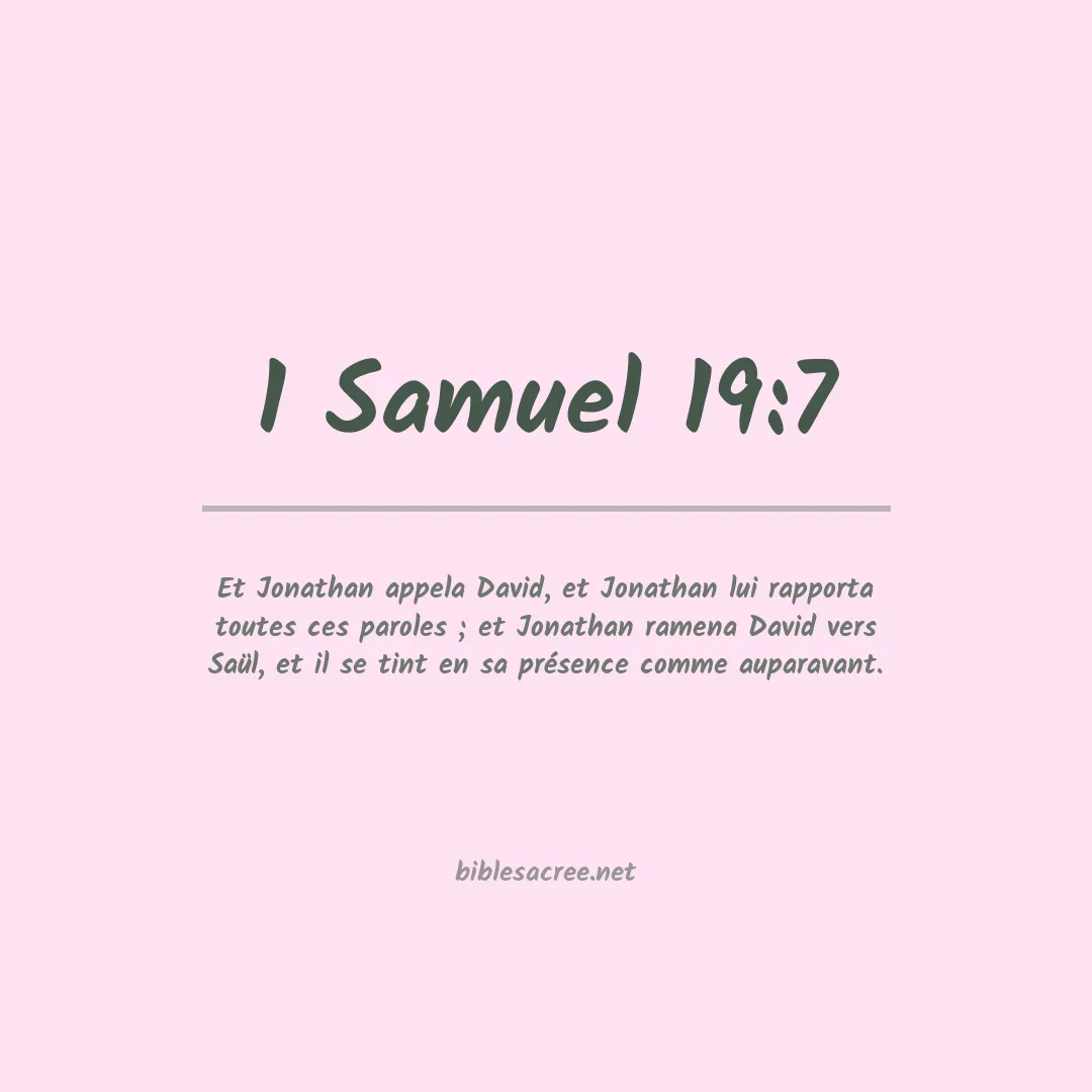 1 Samuel - 19:7