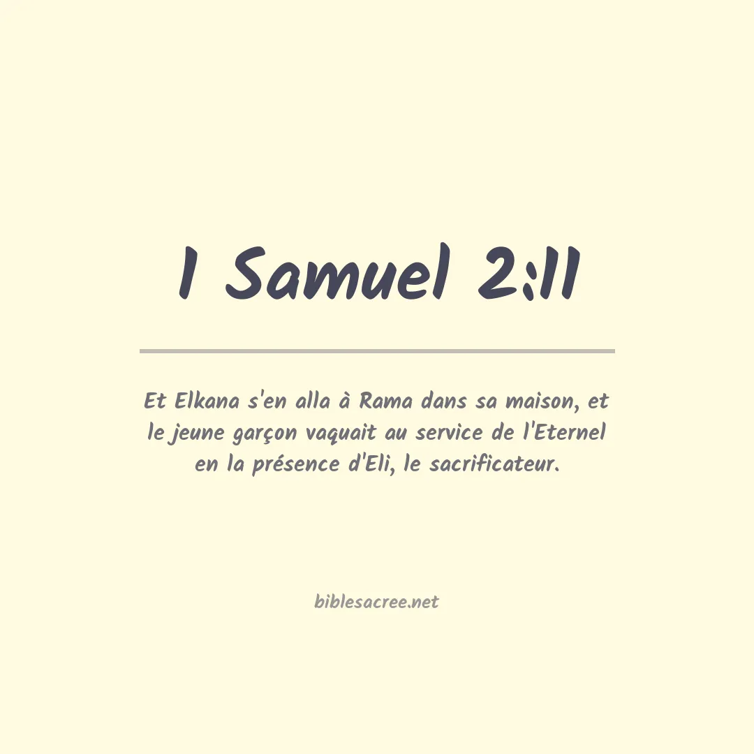 1 Samuel - 2:11