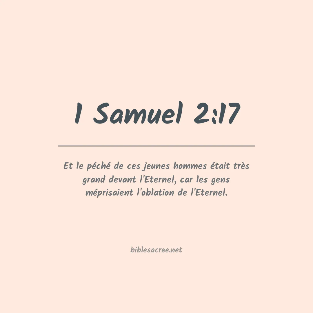 1 Samuel - 2:17