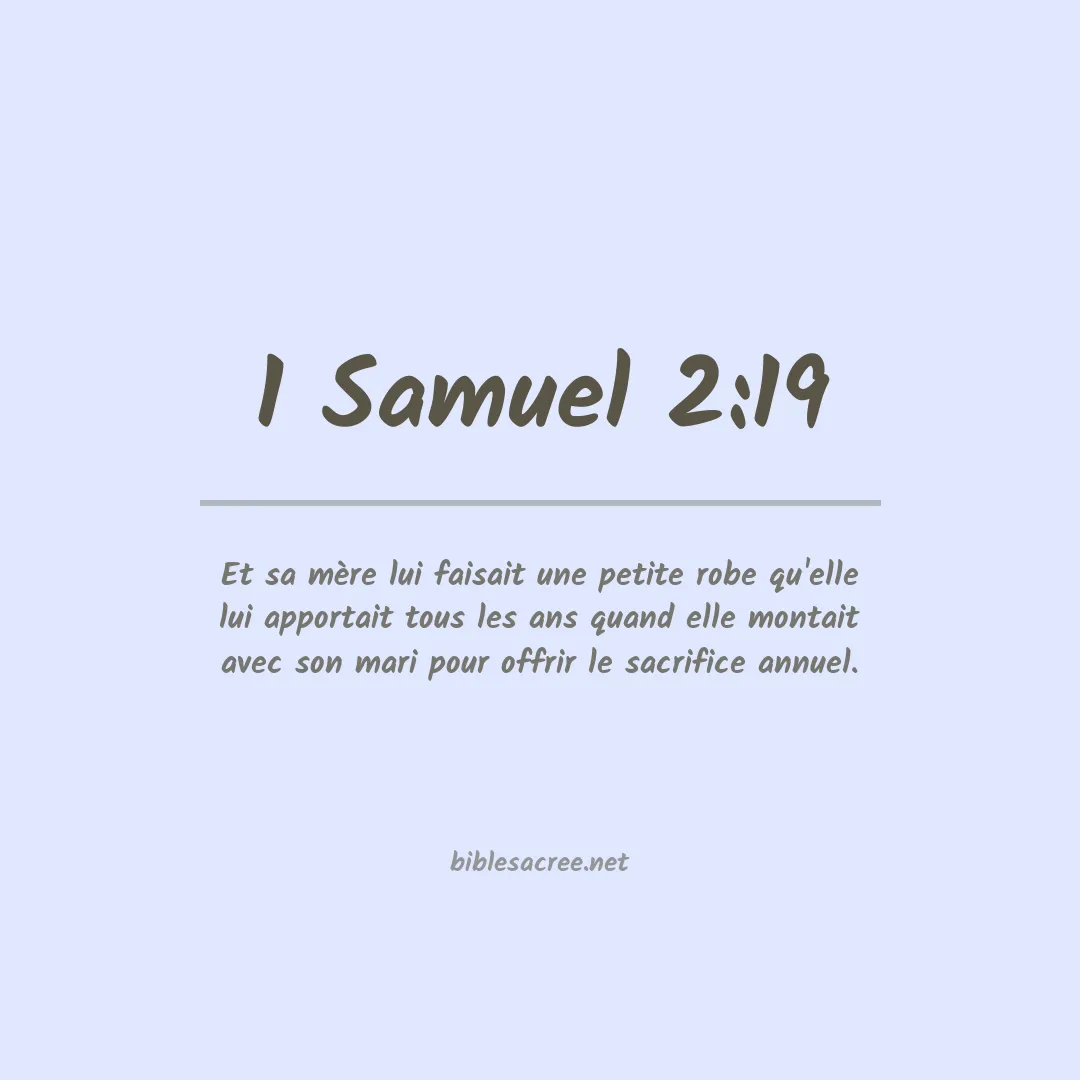 1 Samuel - 2:19