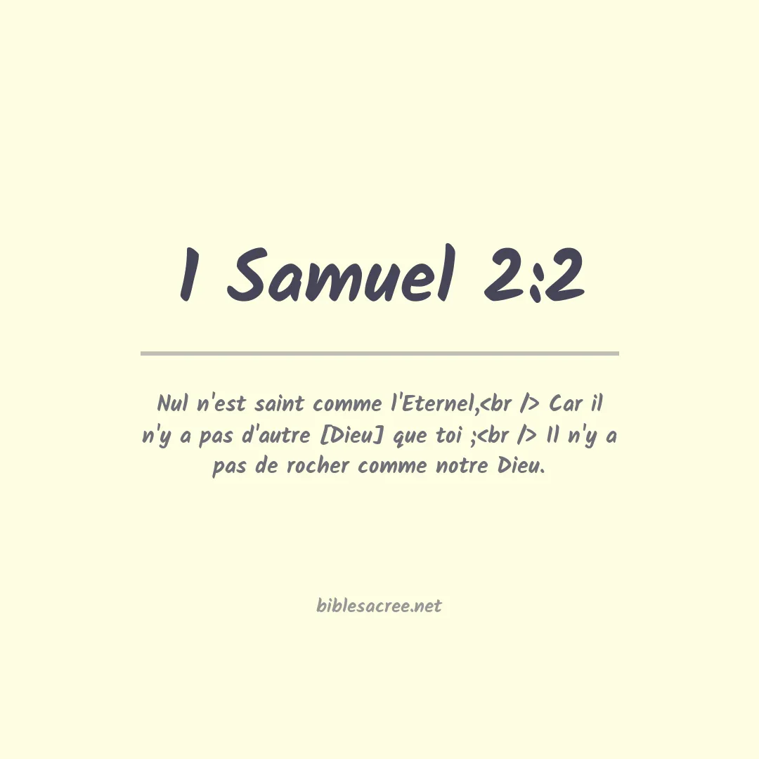 1 Samuel - 2:2