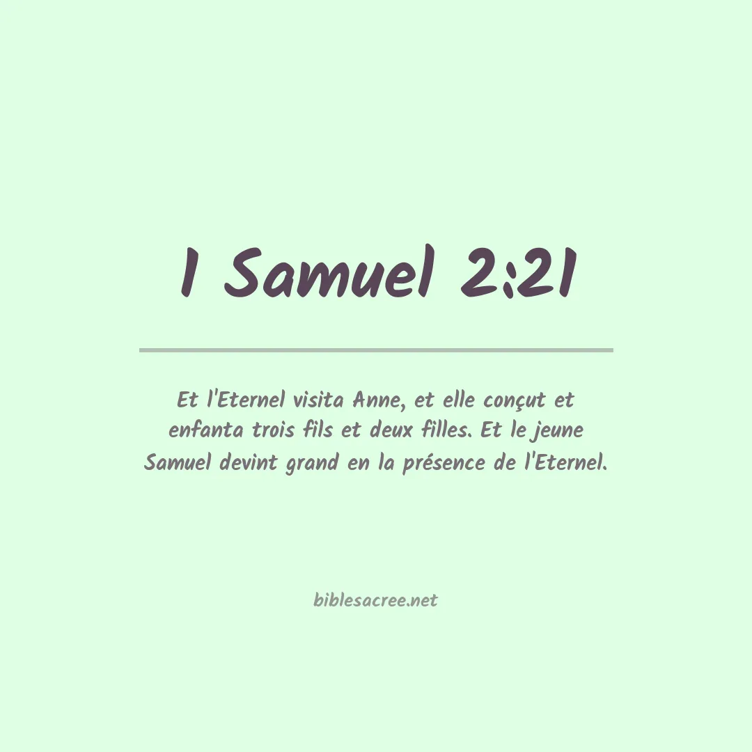 1 Samuel - 2:21