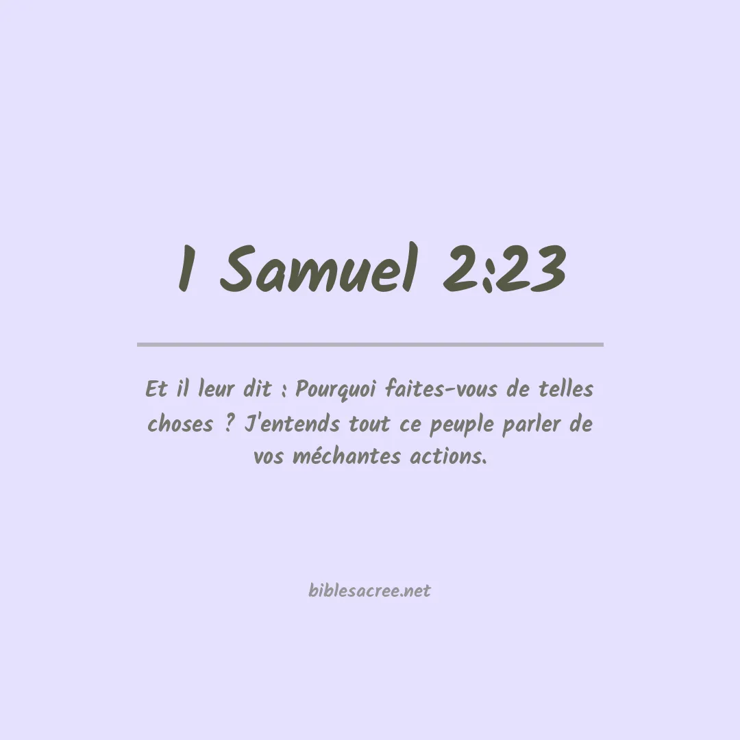 1 Samuel - 2:23