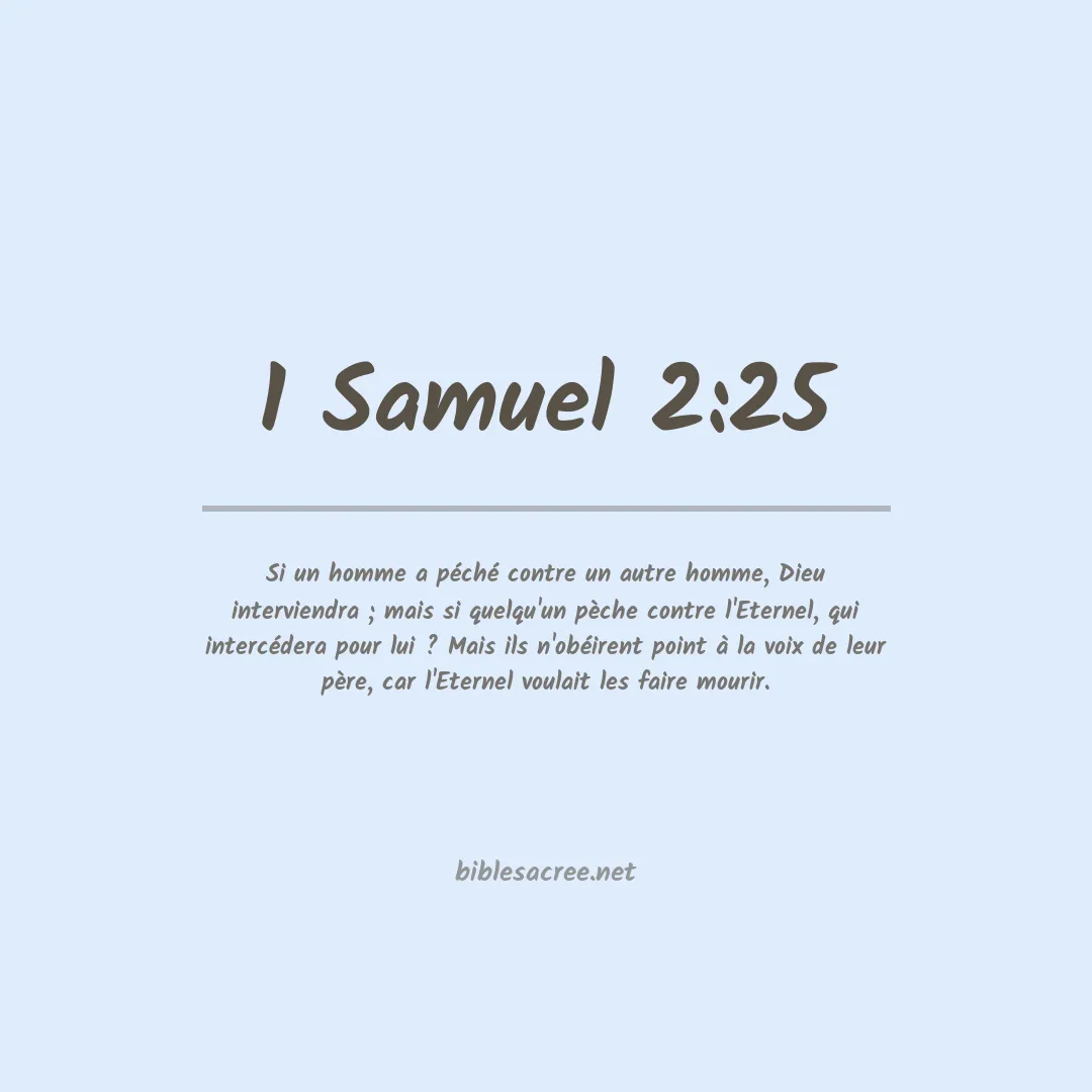 1 Samuel - 2:25