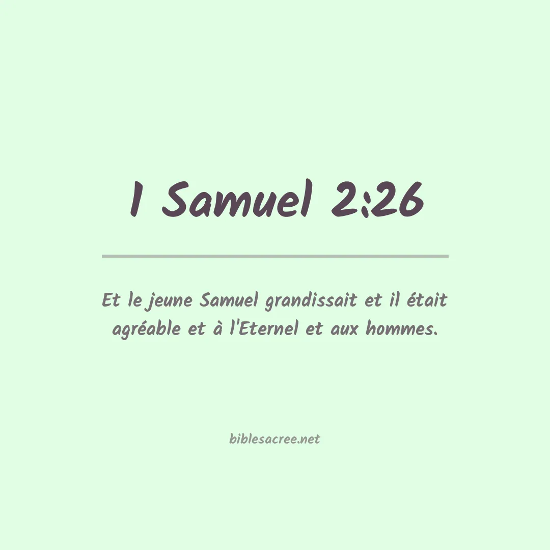 1 Samuel - 2:26