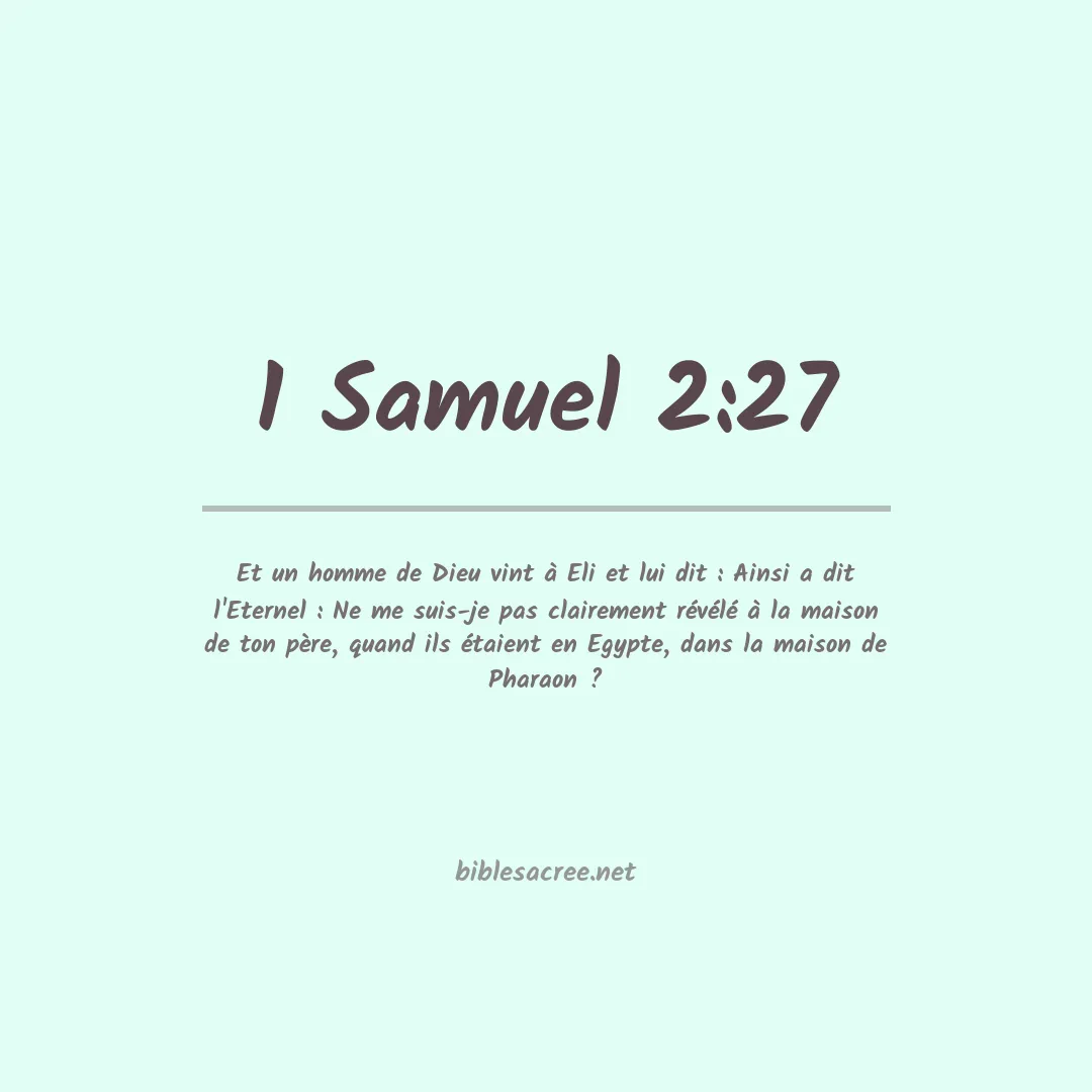 1 Samuel - 2:27