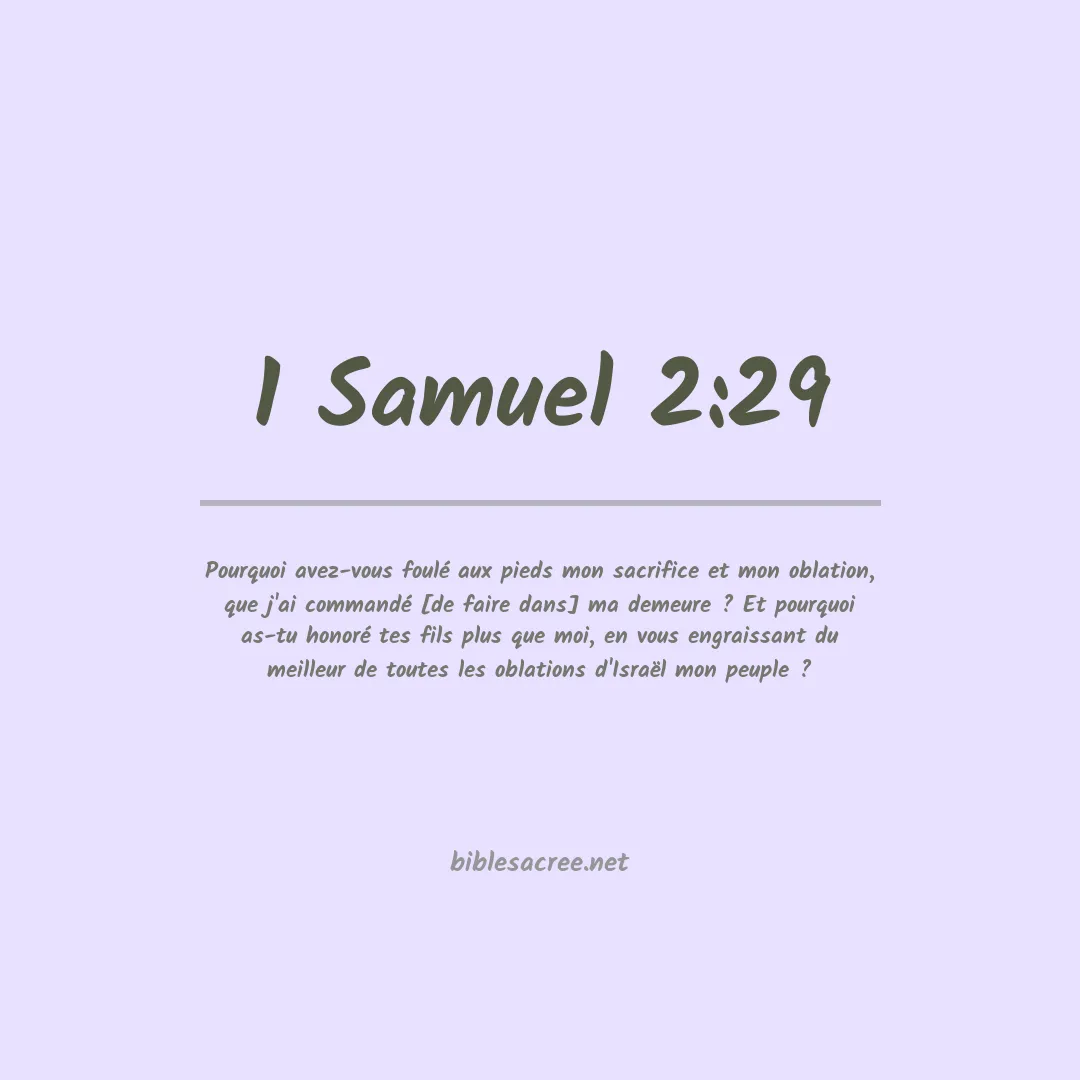 1 Samuel - 2:29