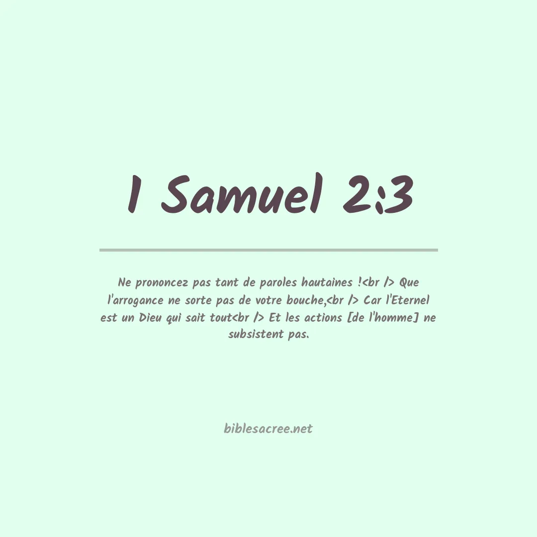 1 Samuel - 2:3