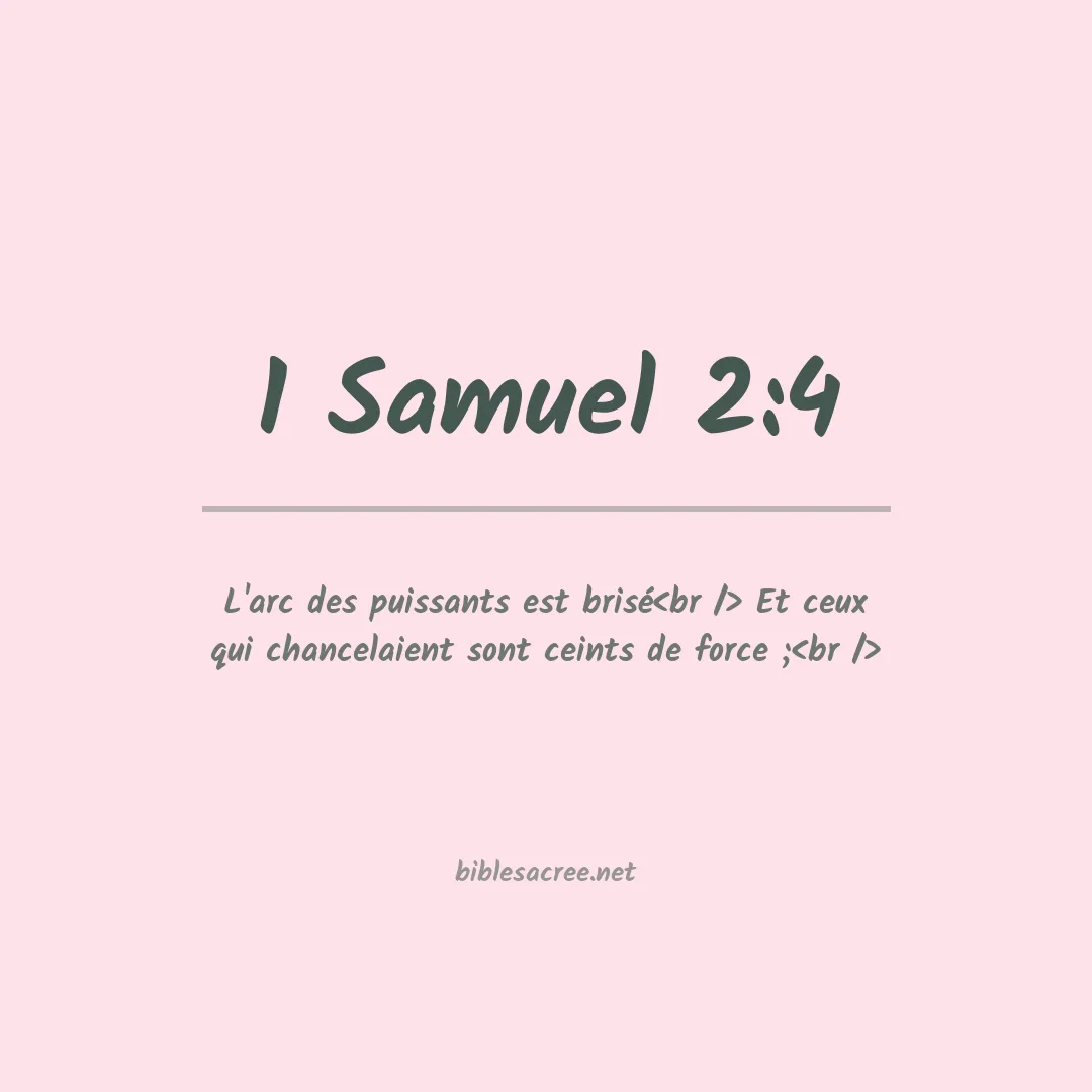 1 Samuel - 2:4