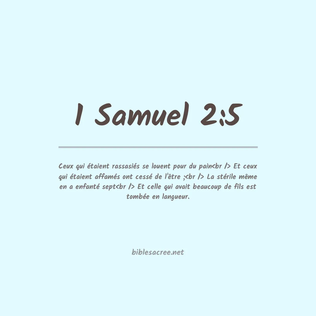 1 Samuel - 2:5