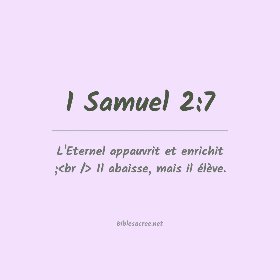 1 Samuel - 2:7