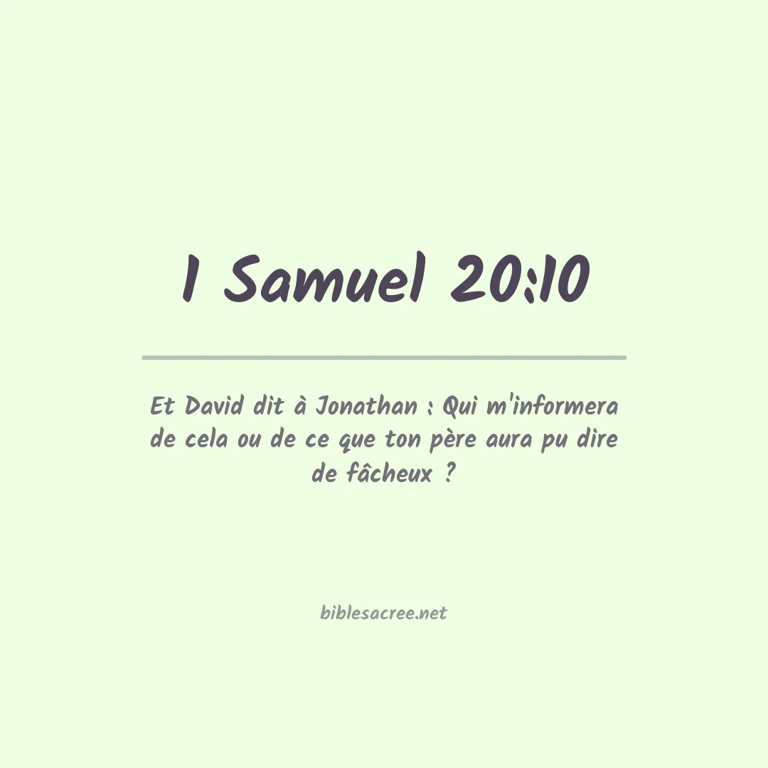 1 Samuel - 20:10