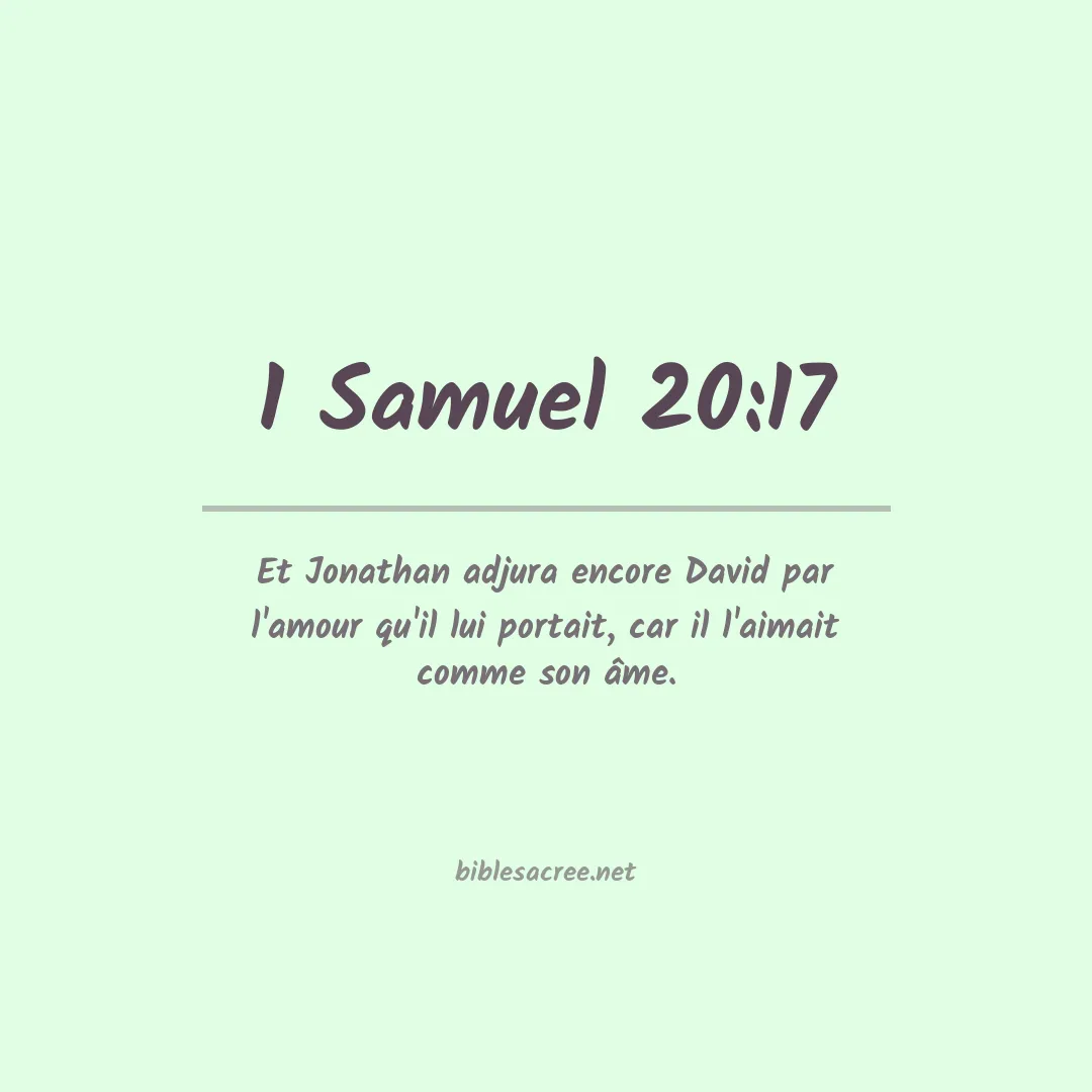 1 Samuel - 20:17