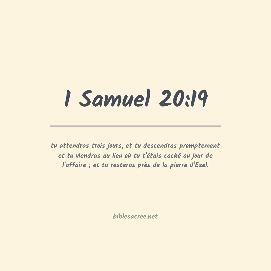 1 Samuel - 20:19