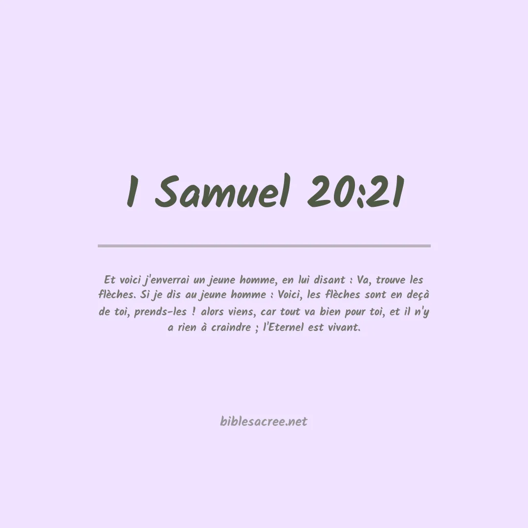 1 Samuel - 20:21