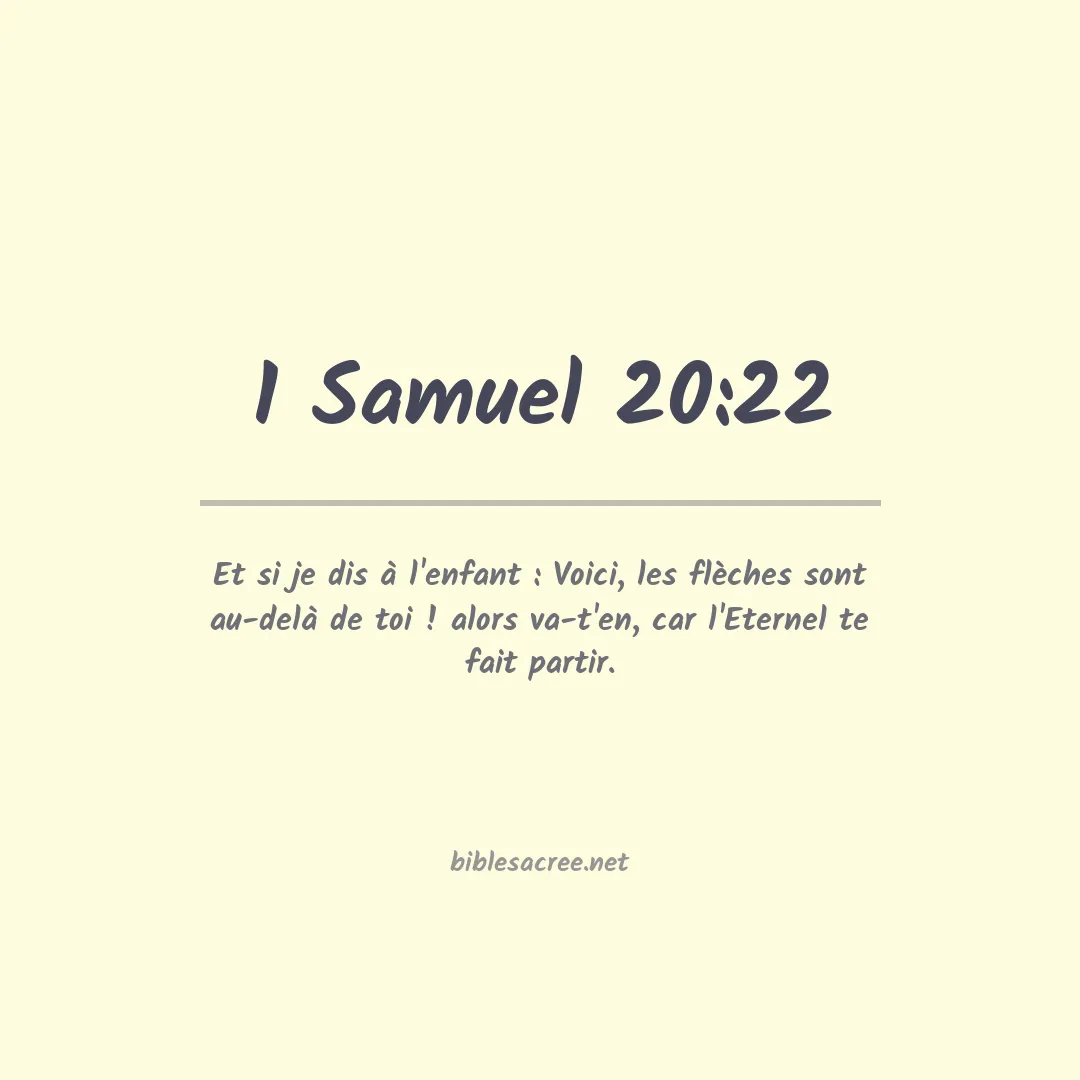 1 Samuel - 20:22