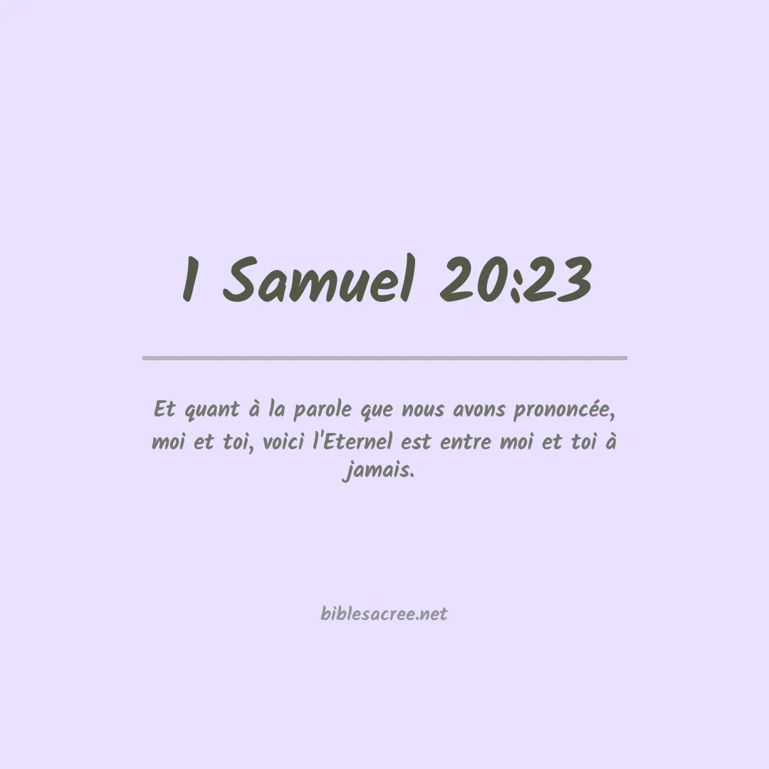 1 Samuel - 20:23